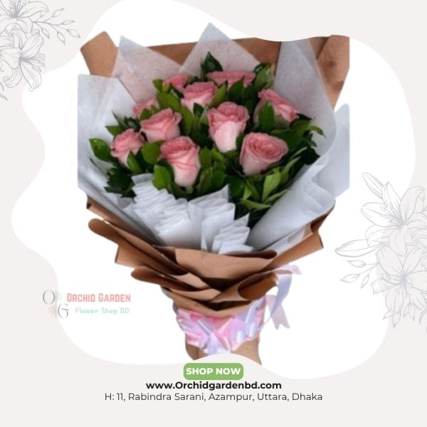 Light Pink Rose Blossom Bouquet