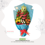 Grand Celebration Mix Bouquet – Sky Blue Wrap Edition