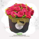 Royal Pink Rose Box – Premium Black Cylinder Edition