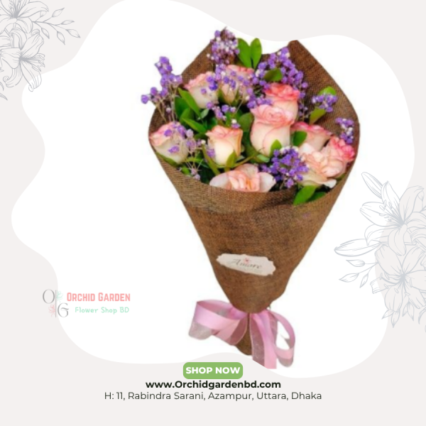 Rustic Pink Blossom Bouquet