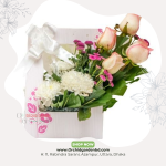 Pink–White Mixed Box Arrangement