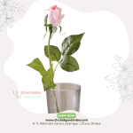Single Pink Artificial Rose