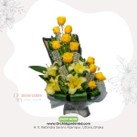 Sunshine Yellow Rose & Lily Arrangement