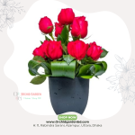 Red Rose Cylinder Vase Arrangement