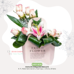 Pink Rose & Stargazer Lily Fresh Flower Bag