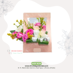 Peach & Pink Rose Mixed Floral Frame