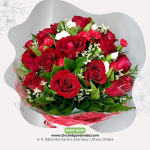 Red Rose Mixed Gypsy Hand Bouquet