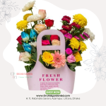 Mixed Color Fresh Flower Carry Bag