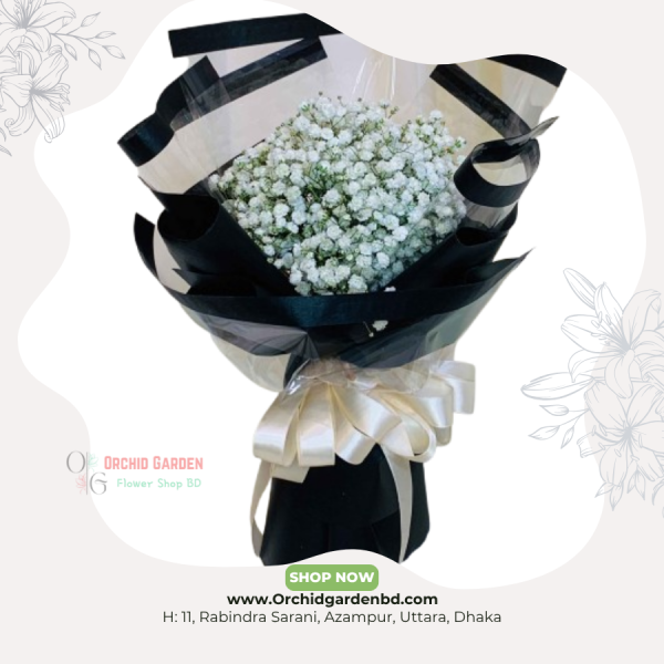 Gypsy Snow Bloom Bouquet – Black Luxury Edition