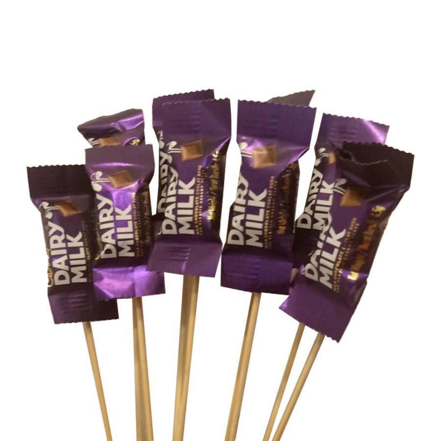 Lovely Flower Bouquet Tool Mini Dairy Milk Chocolate With Stick 1 Piece