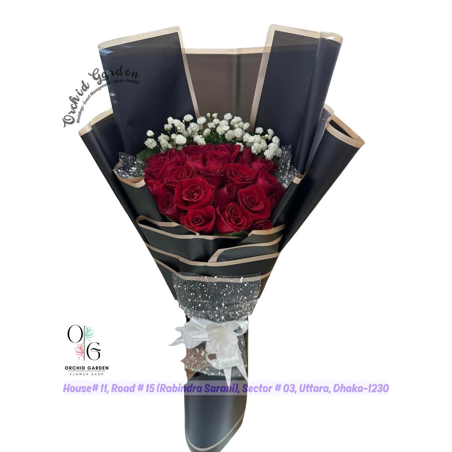673ed1c2c48ef4dd36549fd0.jpg Classic Red Rose Elegance 1 Bouquet - Image 1