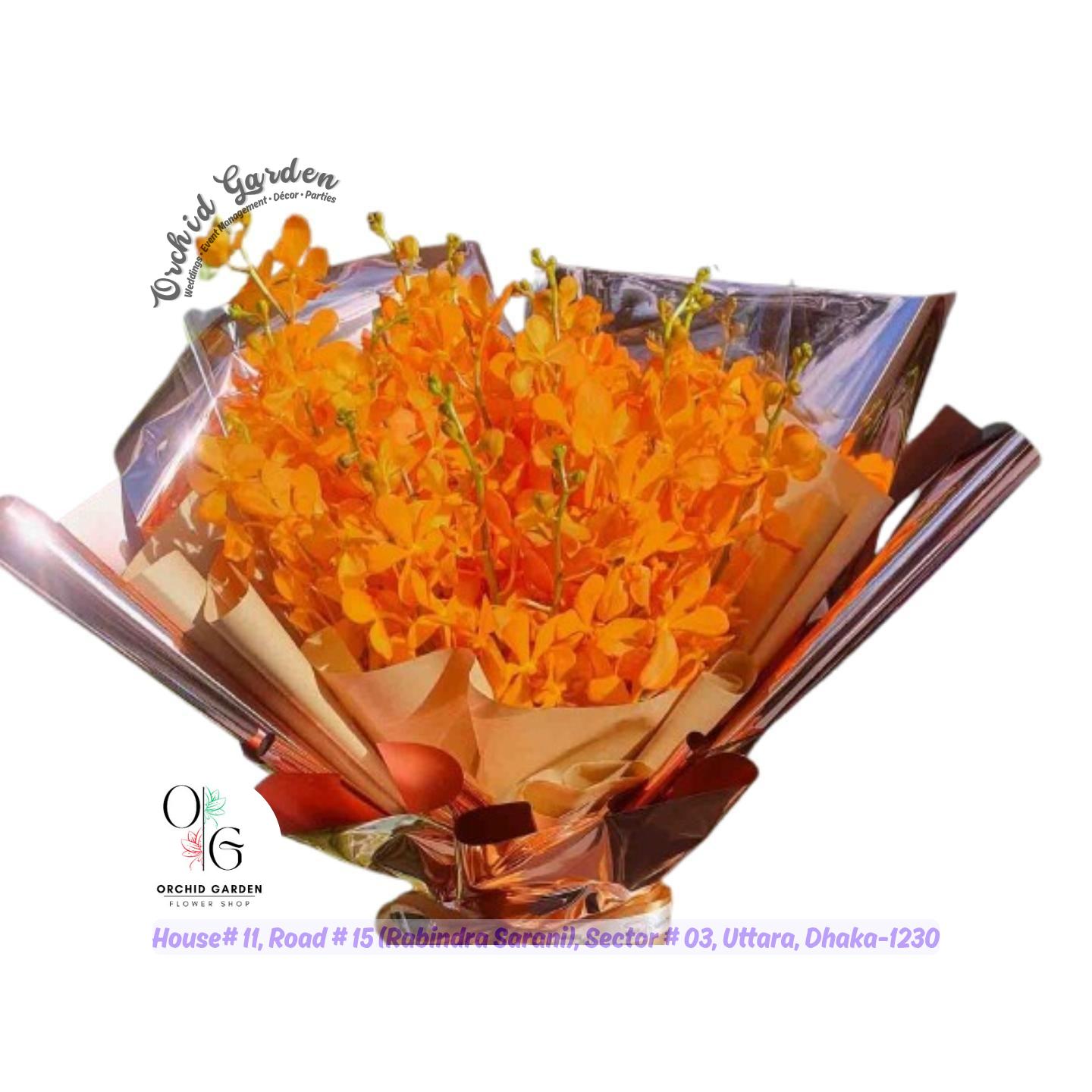67a33e48b23e474996c6f7a2.jpg Yellow Mokara Orchid 1 Bouquet - Image 1