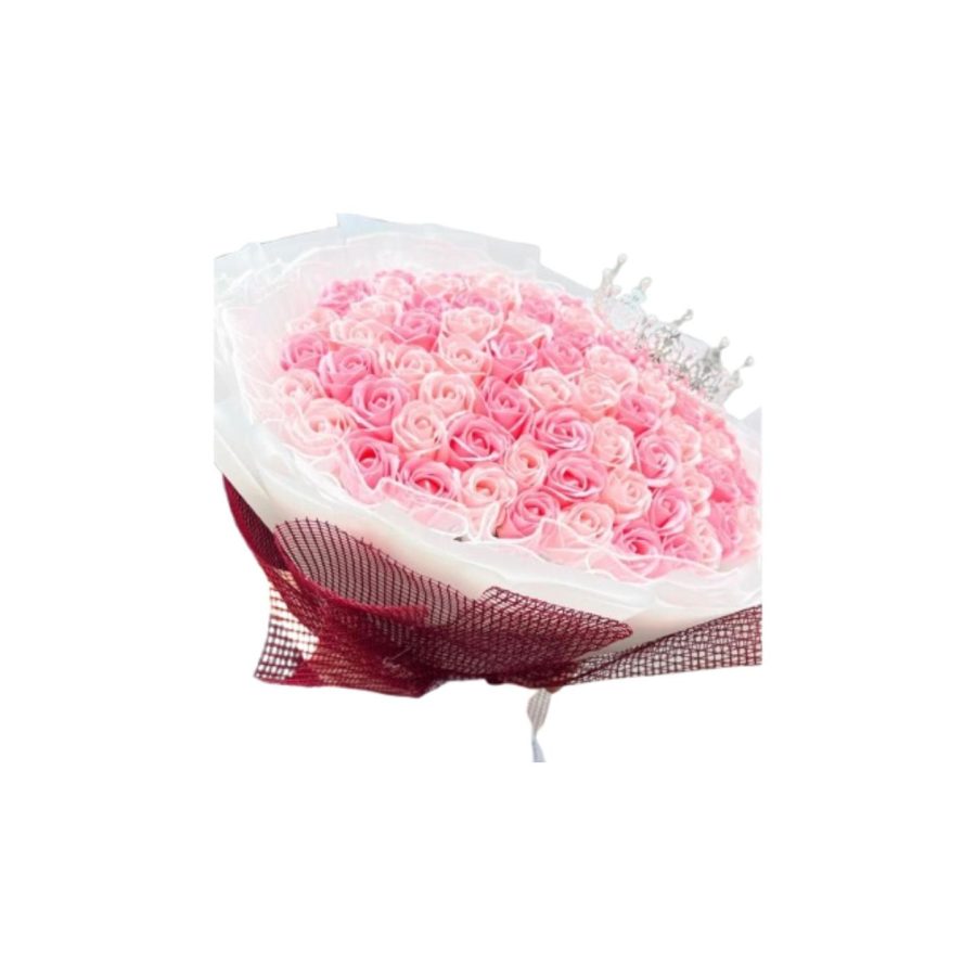 Soap Roses Crown (Pink) 1 Bouquet