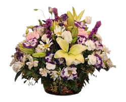 Flower_Busket_Small_15_flower_mix.png Flower Basket Small 15 Flower Mix 1 Piece - Image 1