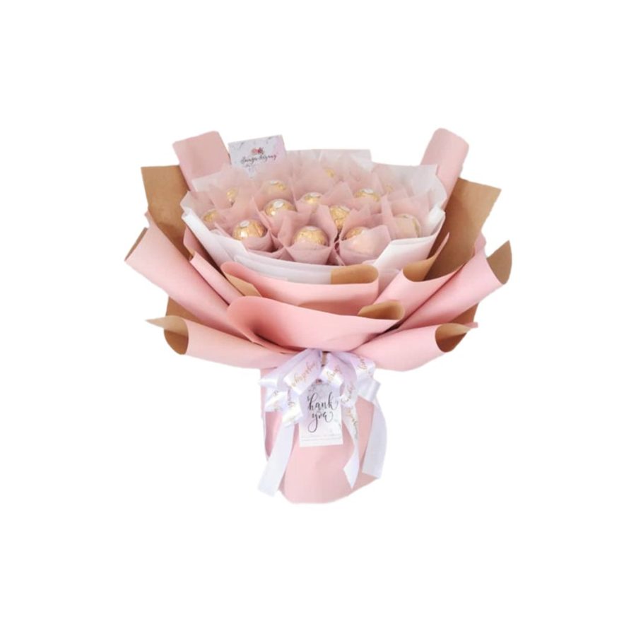 Bunga Sayang & Gift - Chocolate Bouquet - Sweet Gold | 1 Unit