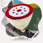 Giant Rose Structure – Mega Floral Installation (Red & White Edition)