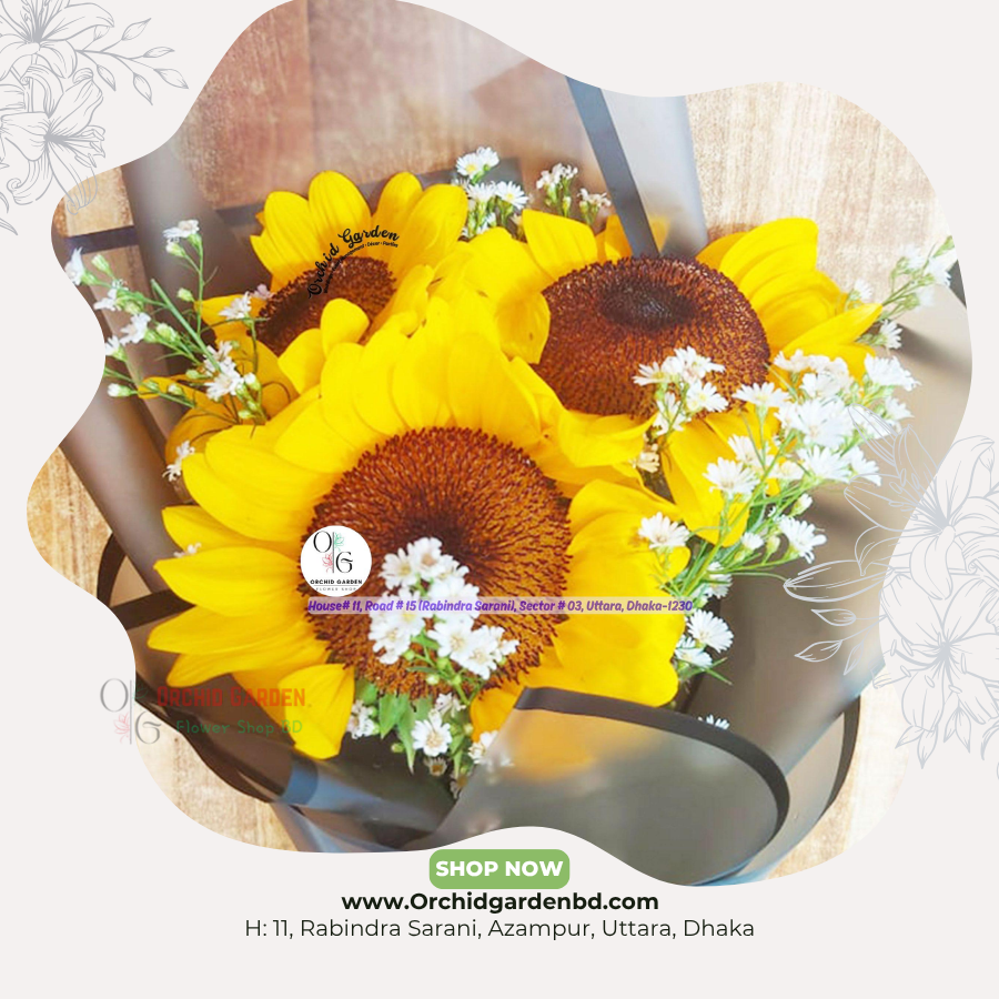 OGBD- Sunflower White Filler Black Frosted Wrap - Image 1