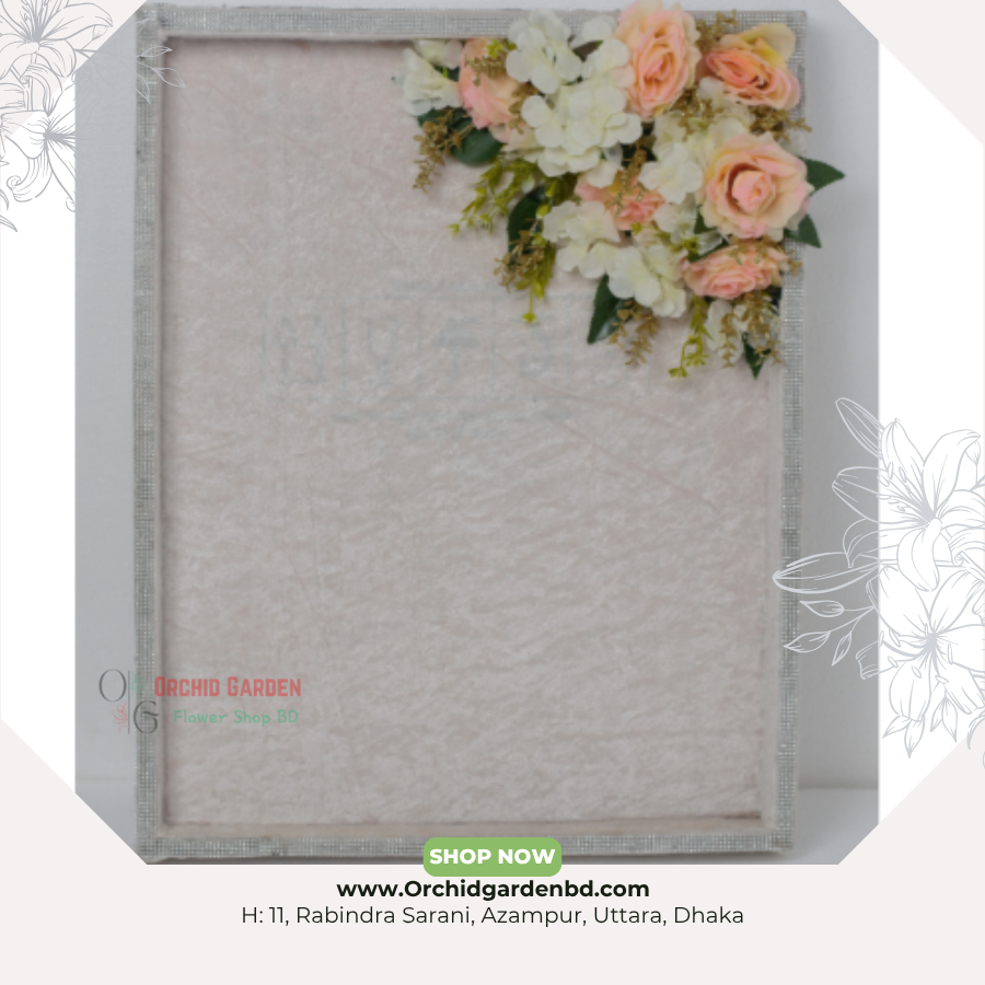 OGBD- (14) Soft Velvet Floral Display Board – Pastel Luxury Edition - Image 1