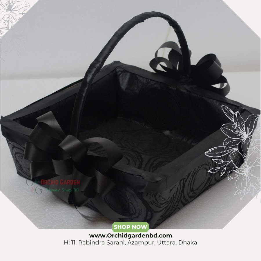 OGBD- (87) Black Luxury Wedding Basket – Matte Edition - Image 1